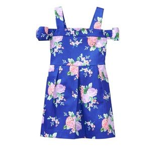 JANIE AND JACK FLORAL OFF-THE-SHOULDER DRESS